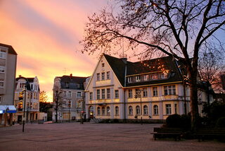 Historisches Rathaus der Stadt Wesseling in der Weihnachtszeit