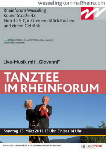 Plakat Tanztee im Rheinforum