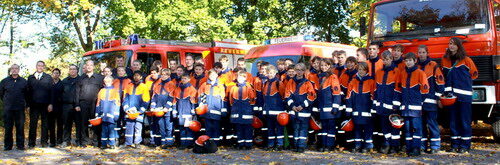 Die Kinder und Jugendlichen der Feuerwehr Wesseling.