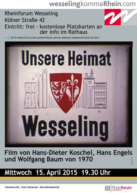 Plakat zur Filmvorführung "Unsere Heimat Wesseling"