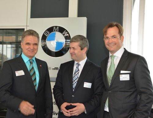 Von links Bürgermeister Erwin Esser, Geschäftsführer Jörg Hamel vom Handelsverband, Dirk Horn vom Autohaus Rolf Horn.