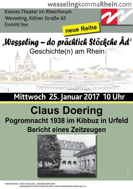 Plakat zum Vortrag von Claus Doering