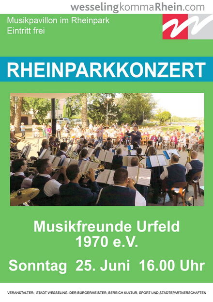 Plakat Rheinparkkonzert Musikfreunde Urfeld