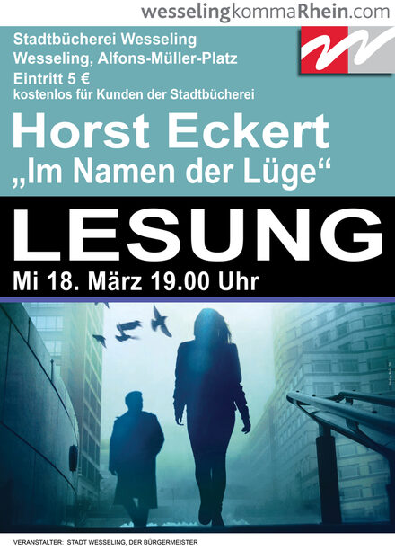 Plakat zur Buchlesung von Horst Eckert