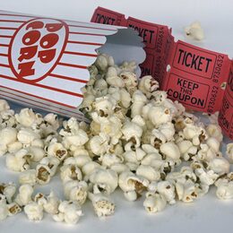 Popcorn mit Tickets